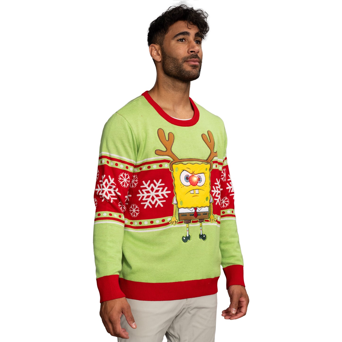 Spongebob Tangled LED Lights Sweater