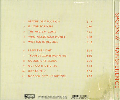 Spoon – Transference Music CD