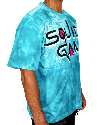 Squid Games The Prize Pot Oversized Blue Mens T Shirt