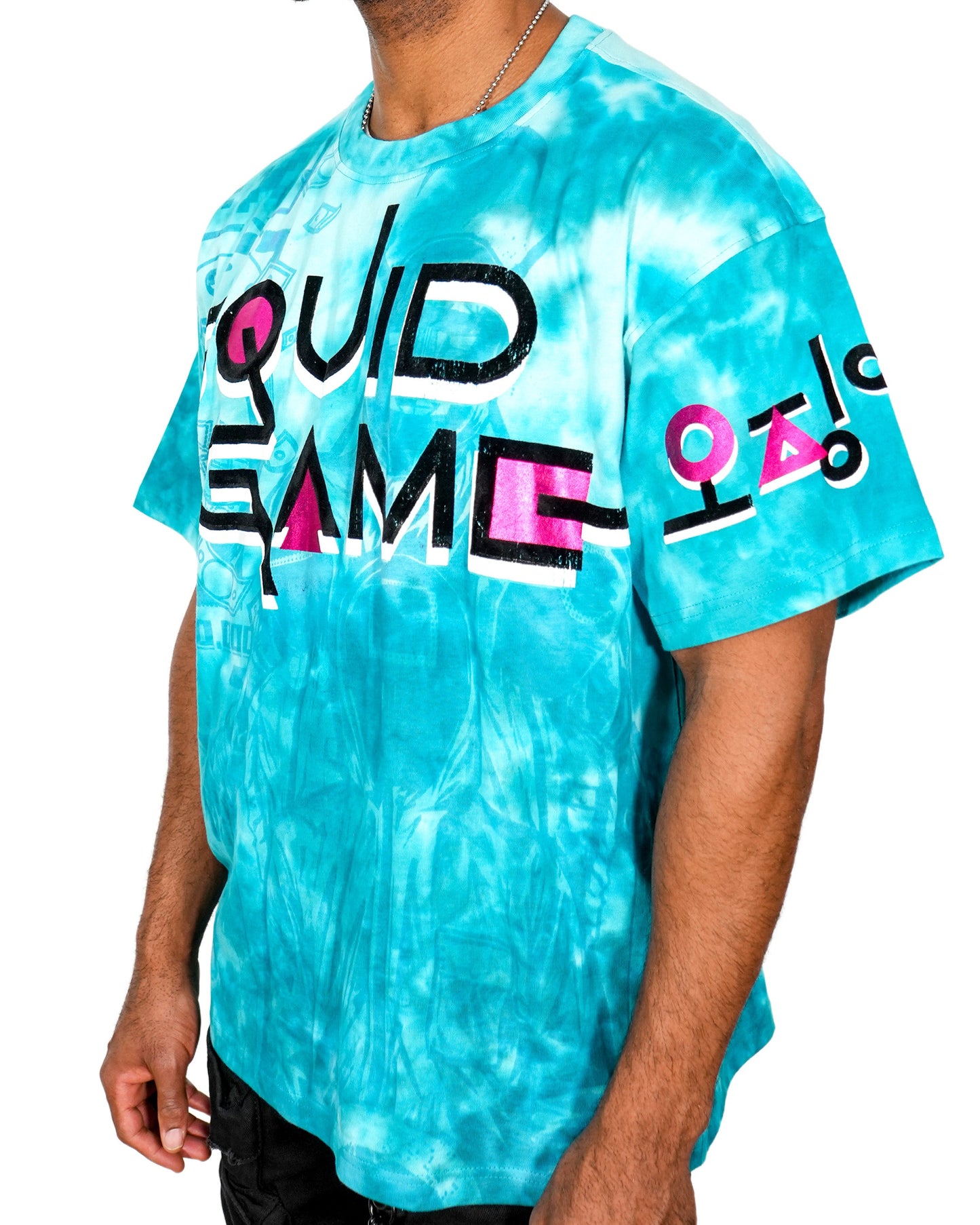 Squid Games The Prize Pot Oversized Blue Mens T Shirt