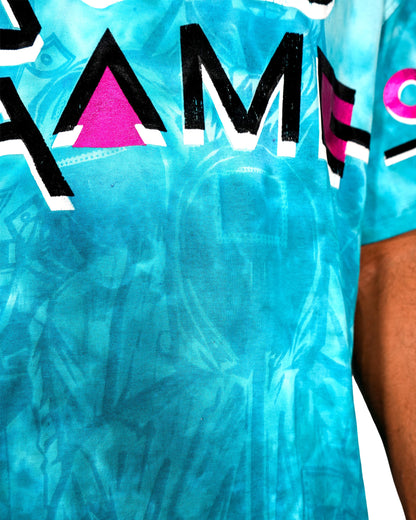 Squid Games The Prize Pot Oversized Blue Mens T Shirt