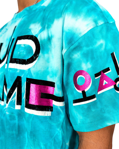 Squid Games The Prize Pot Oversized Blue Mens T Shirt