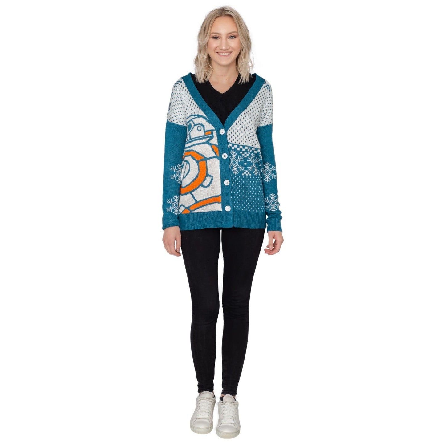 Adult Unisex BB8 Star Wars Ugly Christmas Cardigan Sweater