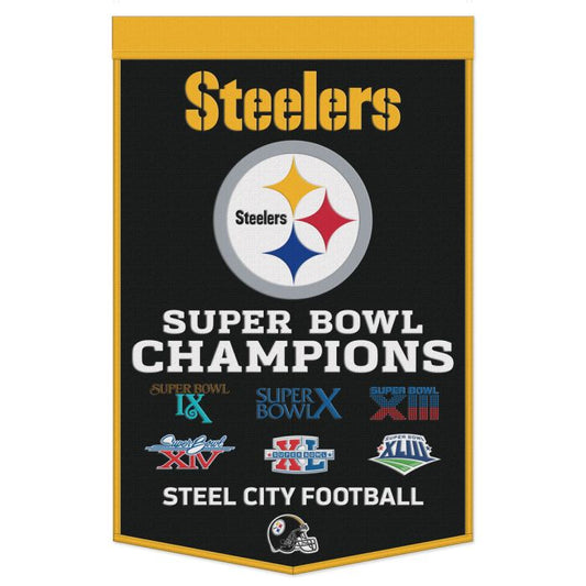 Pittsburgh Steelers 24" x 38" Primary Wool Banner