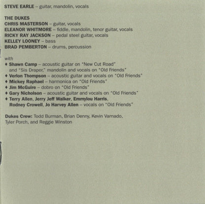 Steve Earle & The Dukes – GUY Music CD