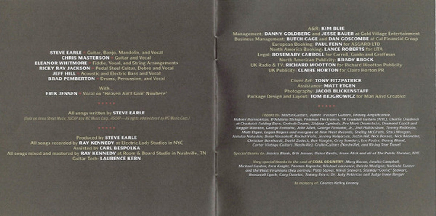 Steve Earle & The Dukes – Ghosts Of West Virginia Music CD