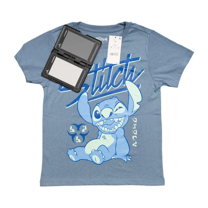 Stitch Character Chilling Boys Short Sleeve Light Blue Youth T Shirt
