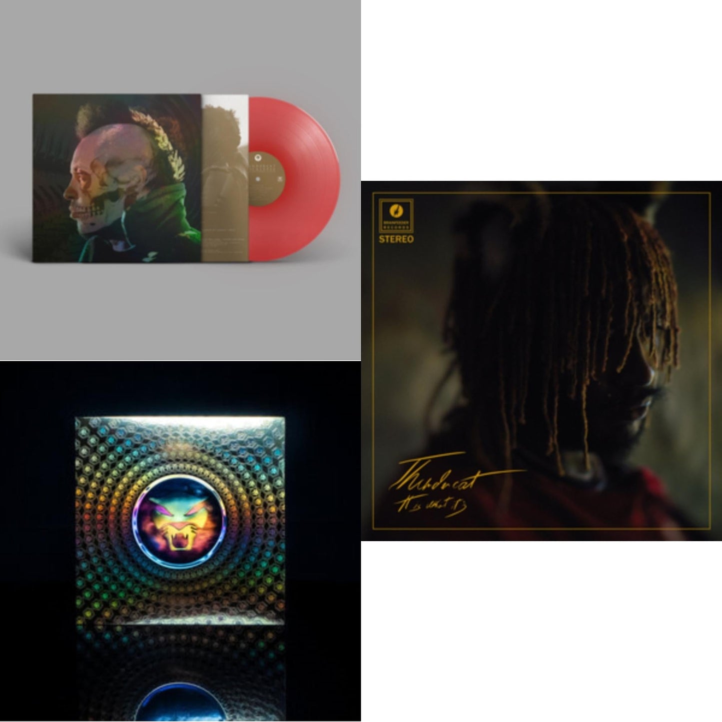 Thundercat - Apocalypse (10 Anniversary) (Deluxe/Translucent Red LP Vinyl) & Golden Age Of Apocalypse (10Th Anniversary Edition/Translucent Red LP Vinyl) & It Is What It Is (Red LP Vinyl/140G/3Mm Spined Sleeve/Gold Foil)