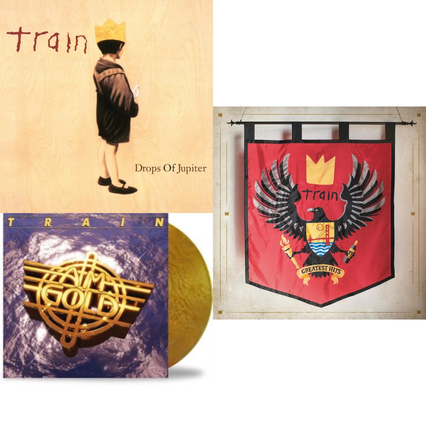 Train - Drops Of Jupiter (20Th Anniversary Edition/Bronze LP Vinyl) & Am Gold (Metallic Gold LP Vinyl) & Greatest Hits (2LP)