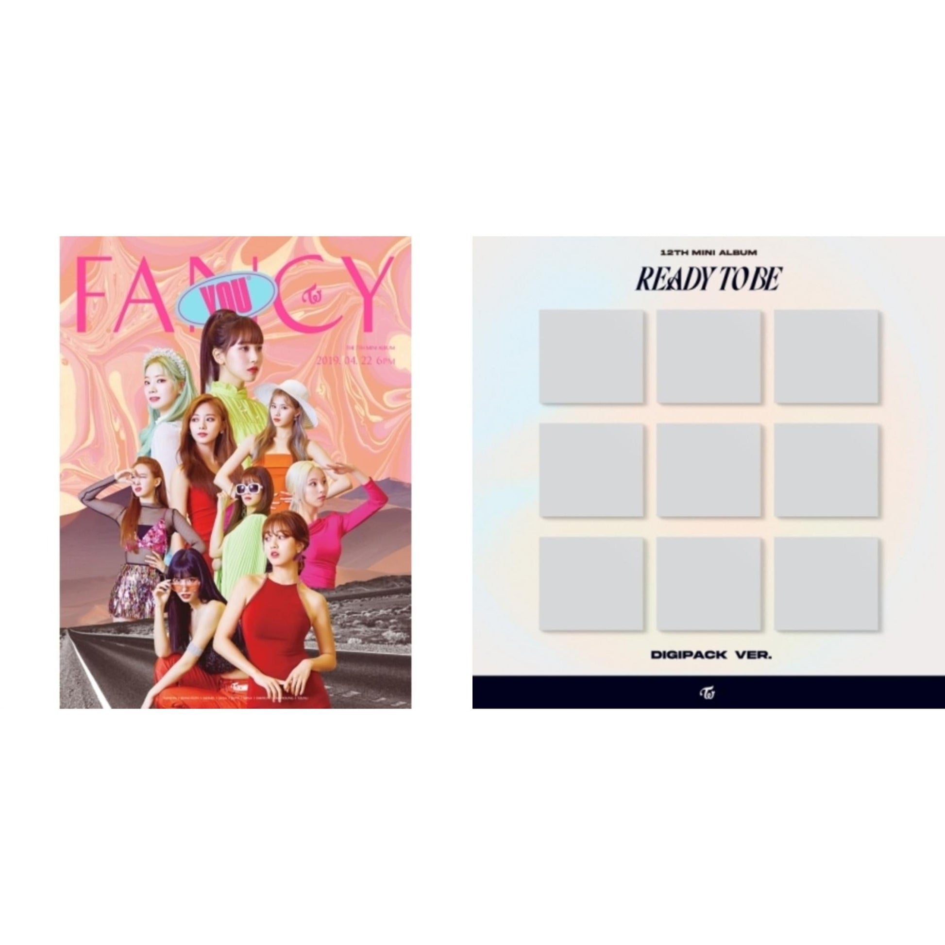 Twice - Fancy You (7Th Album) & Ready To Be (12Th Mini Album) Digipack Version - CD Bundle