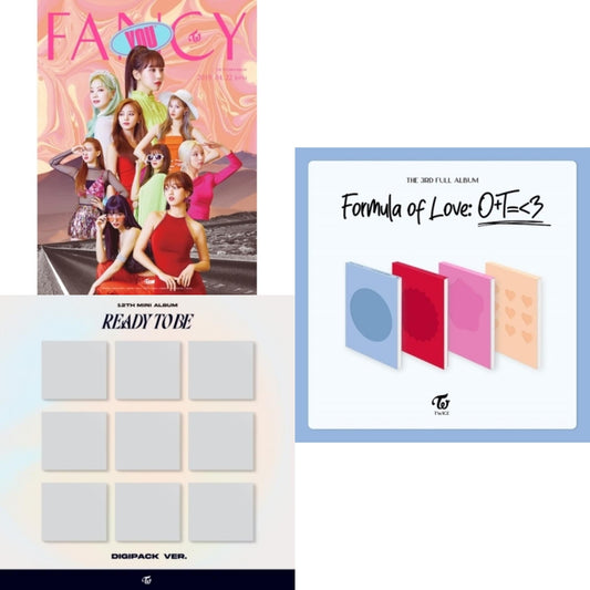Twice - Fancy You (7Th Album) & Ready To Be (12Th Mini Album) Digipack Version & Formula Of Love: O+T=<3 - CD Bundle