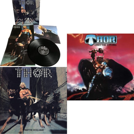 Thor - Keep The Dogs Away (Deluxe Edition) & Only The Strong (Red/Black Splatter LP Vinyl) & Keep The Dogs Away (Purple/Black Haze LP Vinyl)