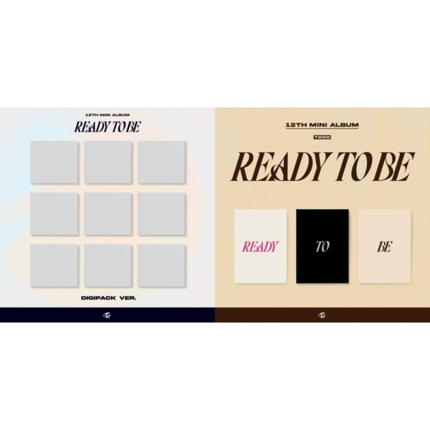 Twice - Ready To Be (12Th Mini Album) Digipack Version & Ready To Be (12Th Mini Album) - CD Bundle