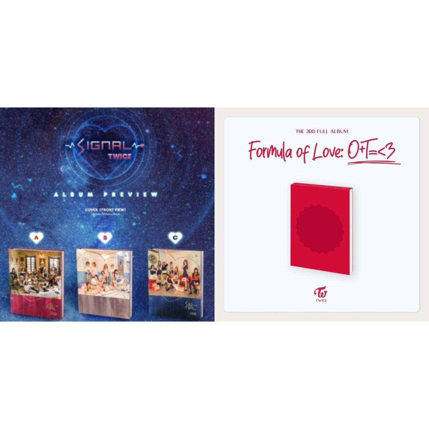 Twice - Signal (4Th Mini Album) & Formula Of Love: O+T=<3 (Break It Ver.) - CD Bundle
