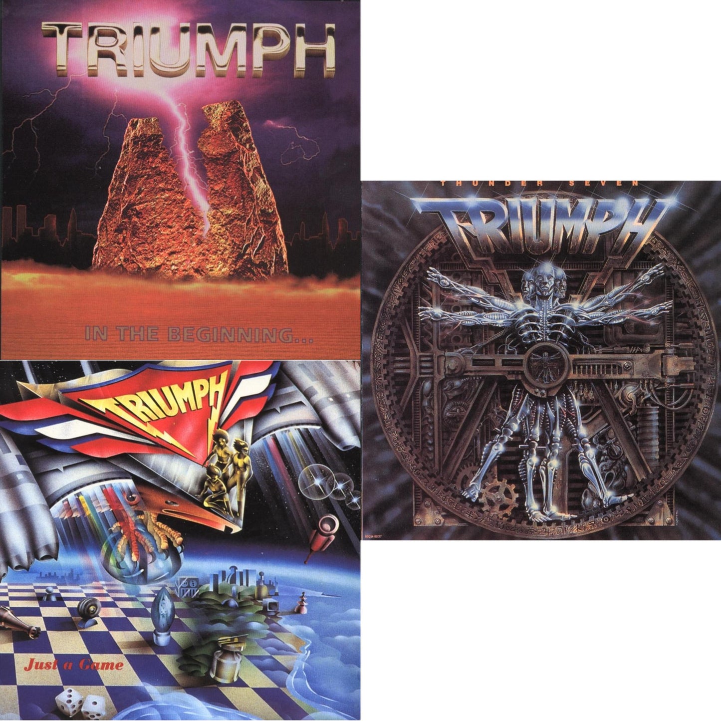 Triumph - In The Beginning & Just A Game & Thunder Seven - CD Bundle