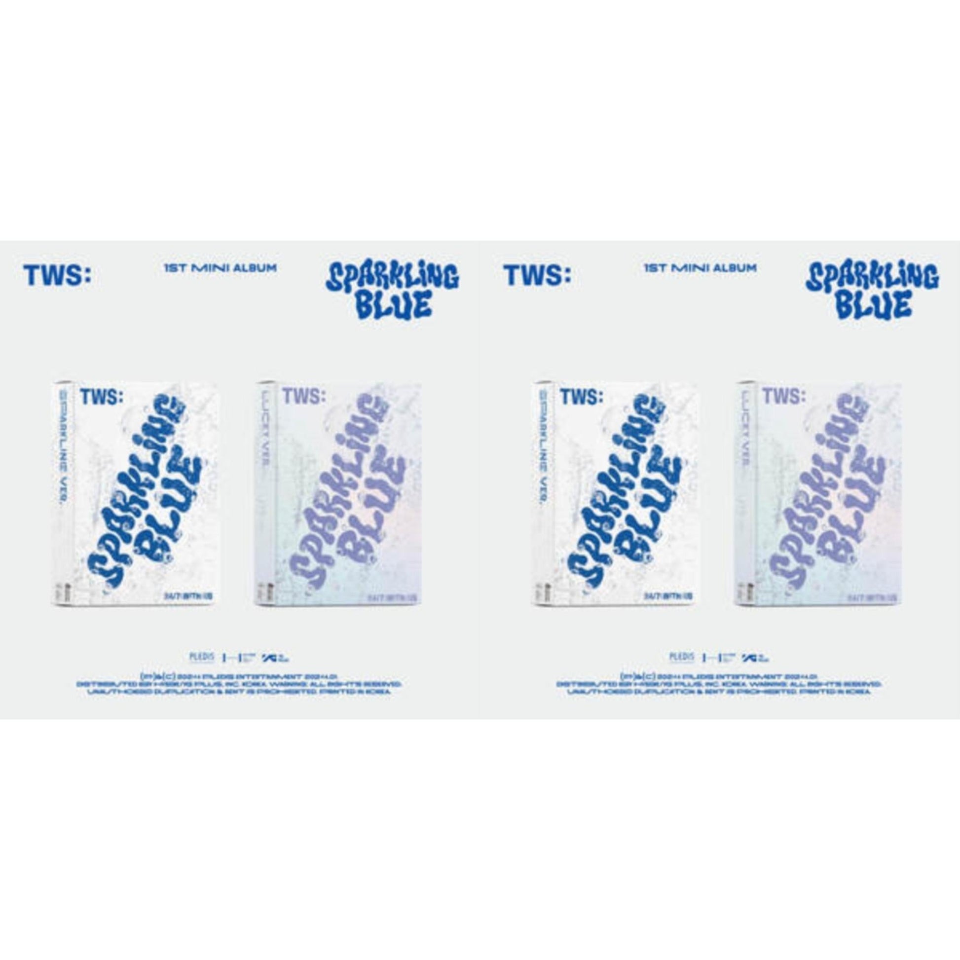 Tws - Sparkling Blue (1St Mini Album) (Sparkling Ver.) & Sparkling Blue (1St Mini Album) (Lucky Ver.) - CD Bundle