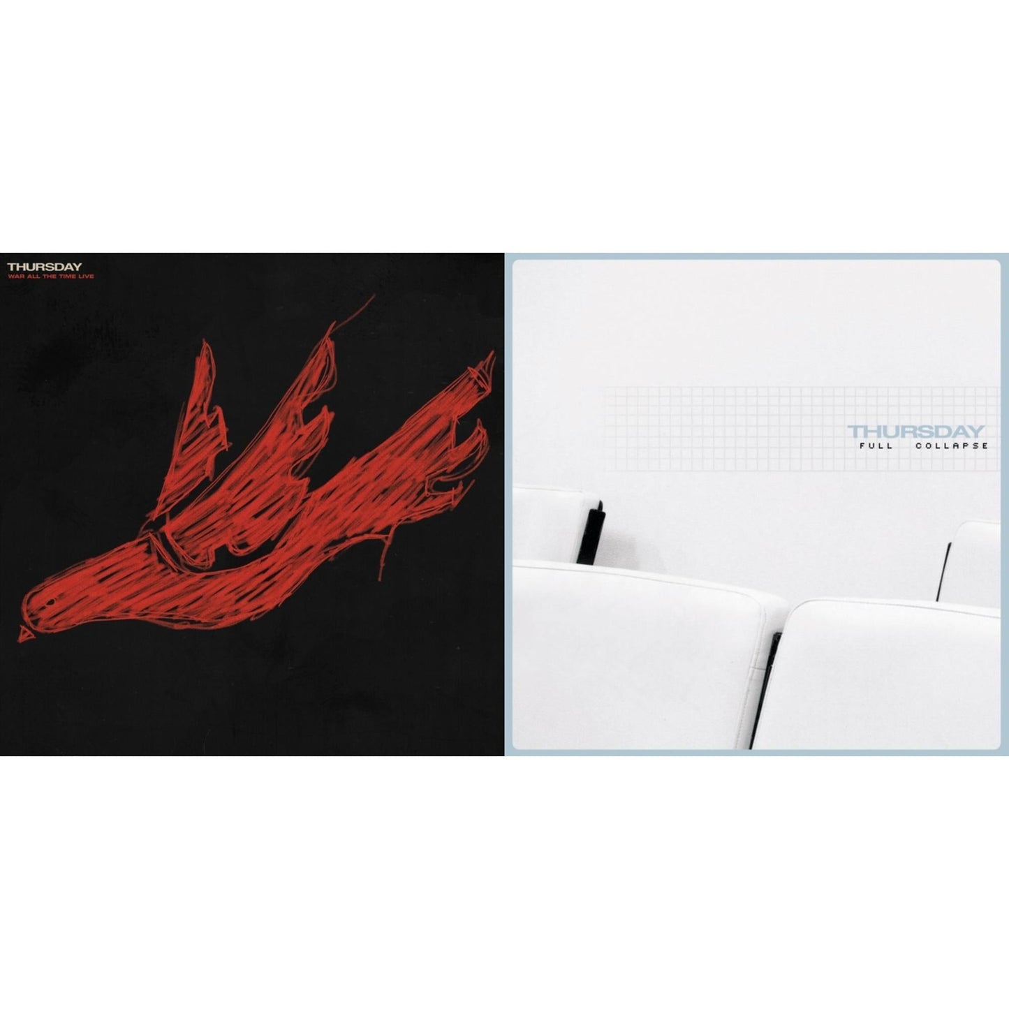 Thursday - War All The Time (Live) (Opaque Red In Clear/Black In Clear/2LP/180G) & Full Collapse (21St Anniversary Edition) (3Ten)