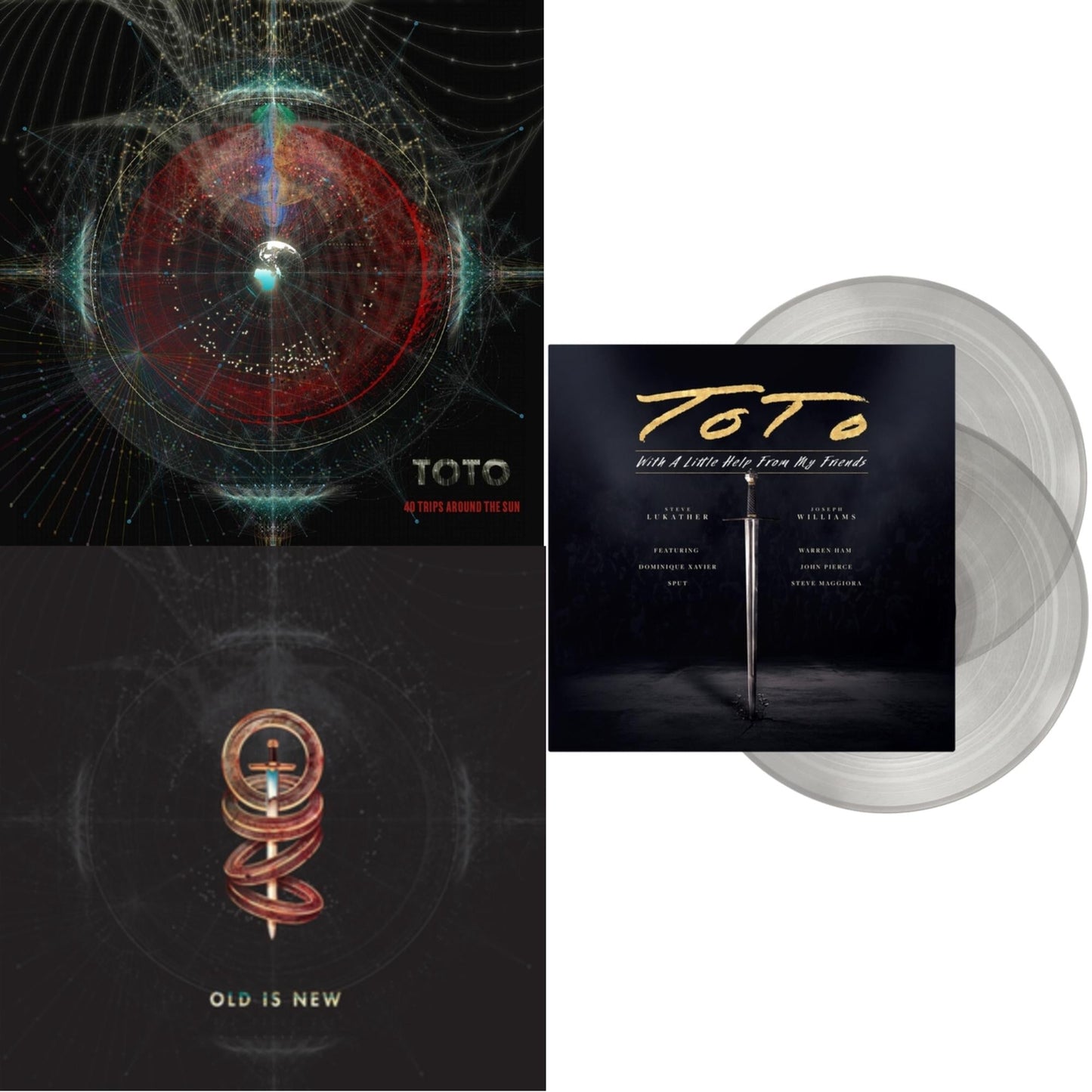 Toto - 40 Trips Around The Sun: Greatest Hits (2LP/150G/Dl Card) & Old Is New (140G/Dl Insert) & With A Little Help From My Friends (X) (Transparent LP Vinyl)