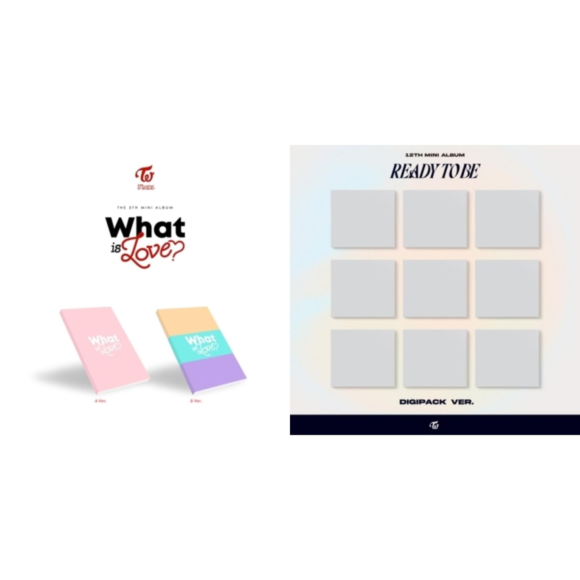 Twice - What Is Love? & Ready To Be (12Th Mini Album) Digipack Version - CD Bundle