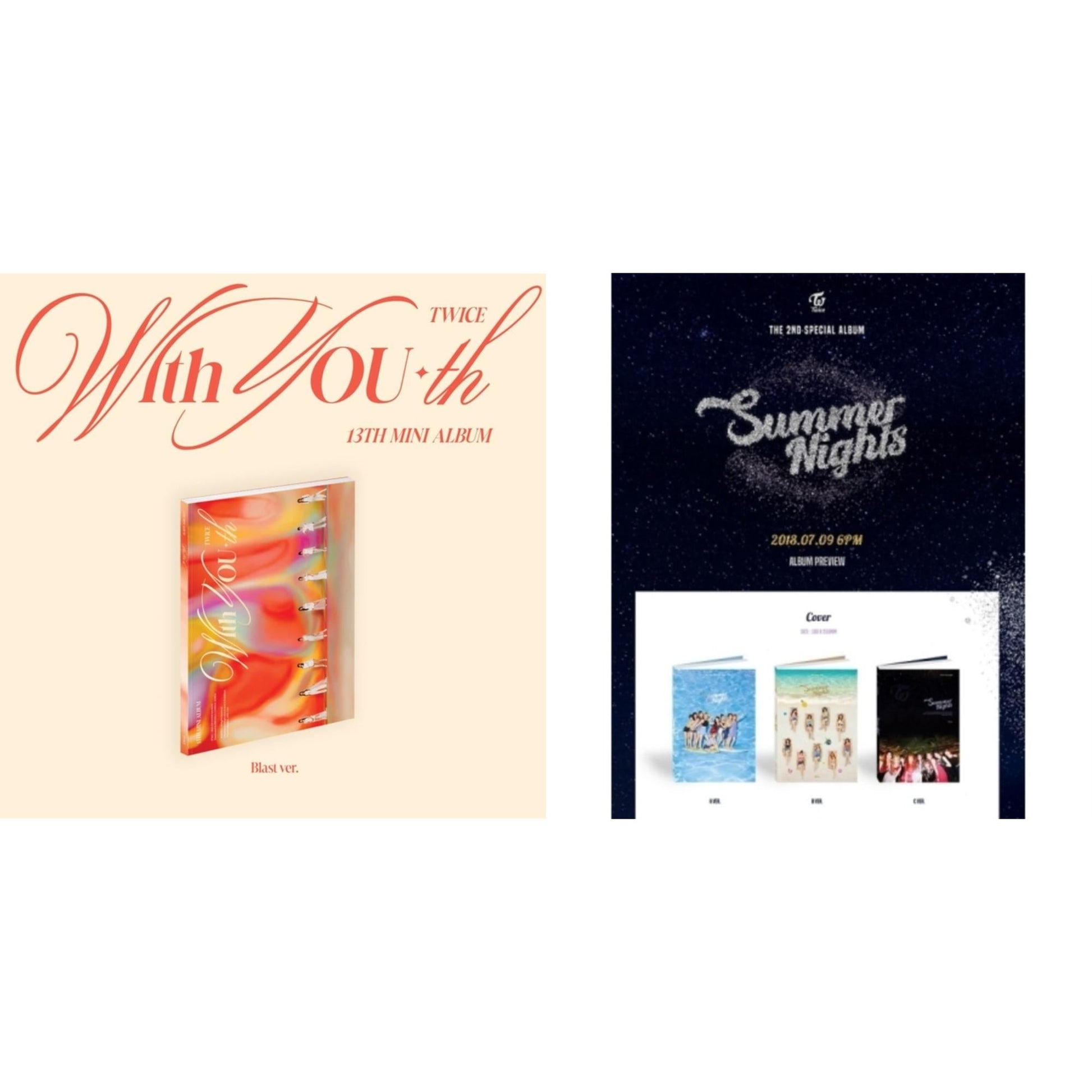 Twice - With You-Th (Blast Ver.) & Summer Nights - CD Bundle