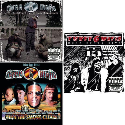 Three 6 Mafia - When The Smoke Clears & Most Known Hits & Most Known Unknown (Revised Edition) - CD Bundle