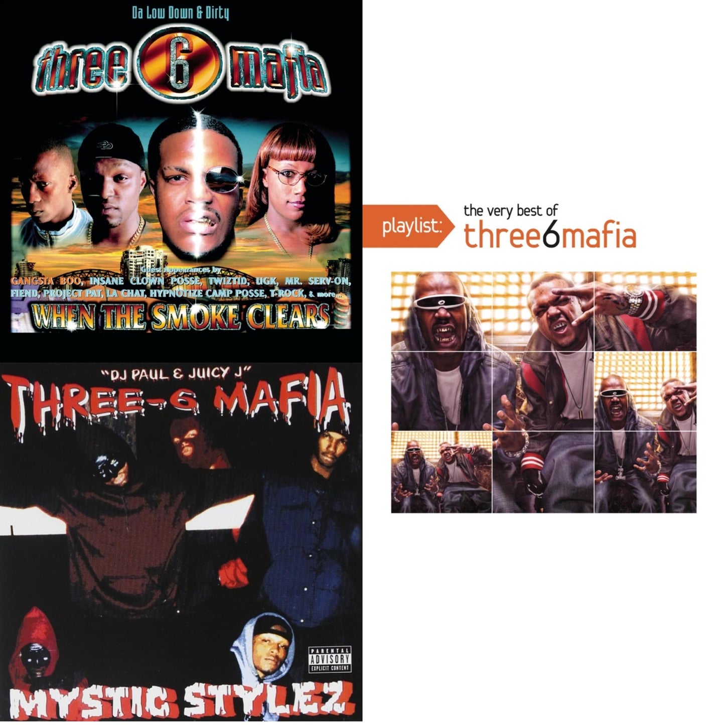 Three 6 Mafia - When The Smoke Clears & Mystic Stylez & Playlist: Very Best Of Three 6 Mafia - CD Bundle