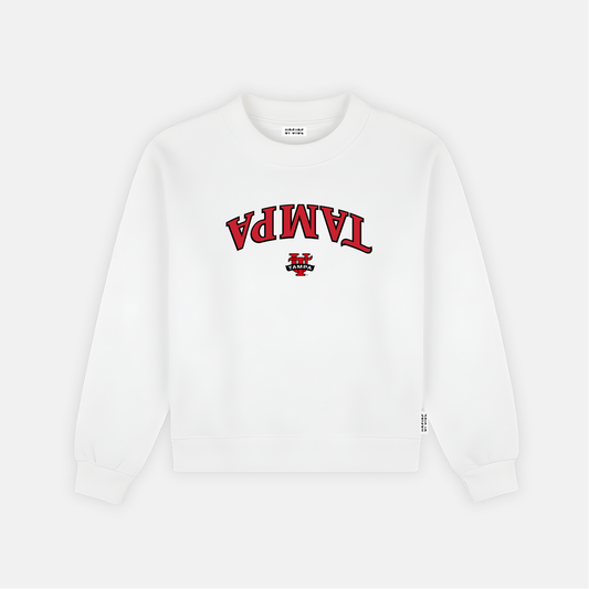 Tampa Spartans Embroidered Crewneck Sweatshirt White
