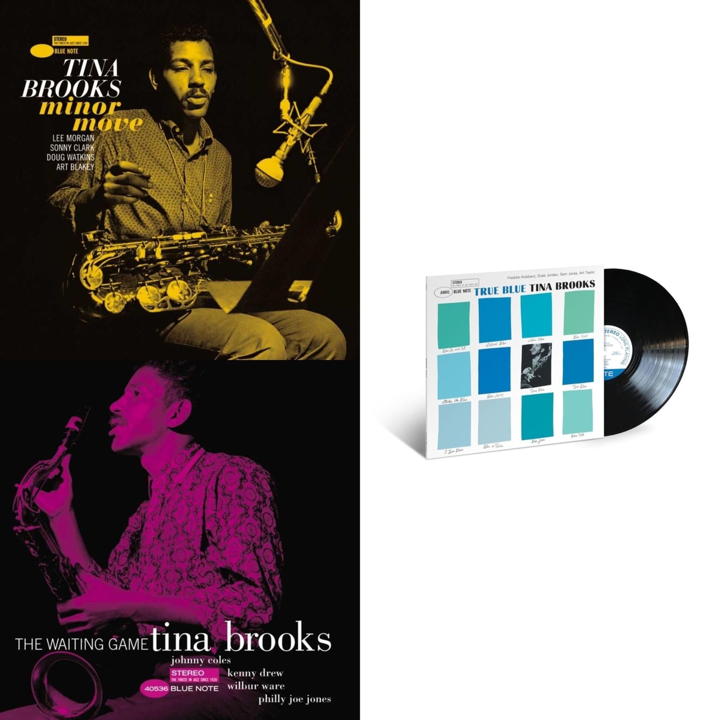 Tina Brooks - True Blue (Blue Note Classic LP Vinyl Series) & Waiting Game (Blue Note Tone Poet Series) & Minor Move (Blue Note Tone Poet Series)