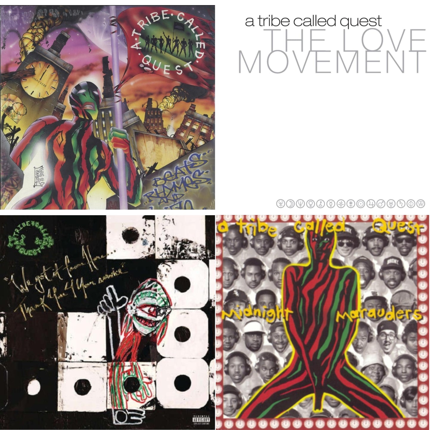 Tribe Called Quest - Midnight Marauders & Beats Rhymes & Life & Love Movement (X) (3LP) & We Got It From Here Thank You 4 Your Service (X) (2LP/150G)