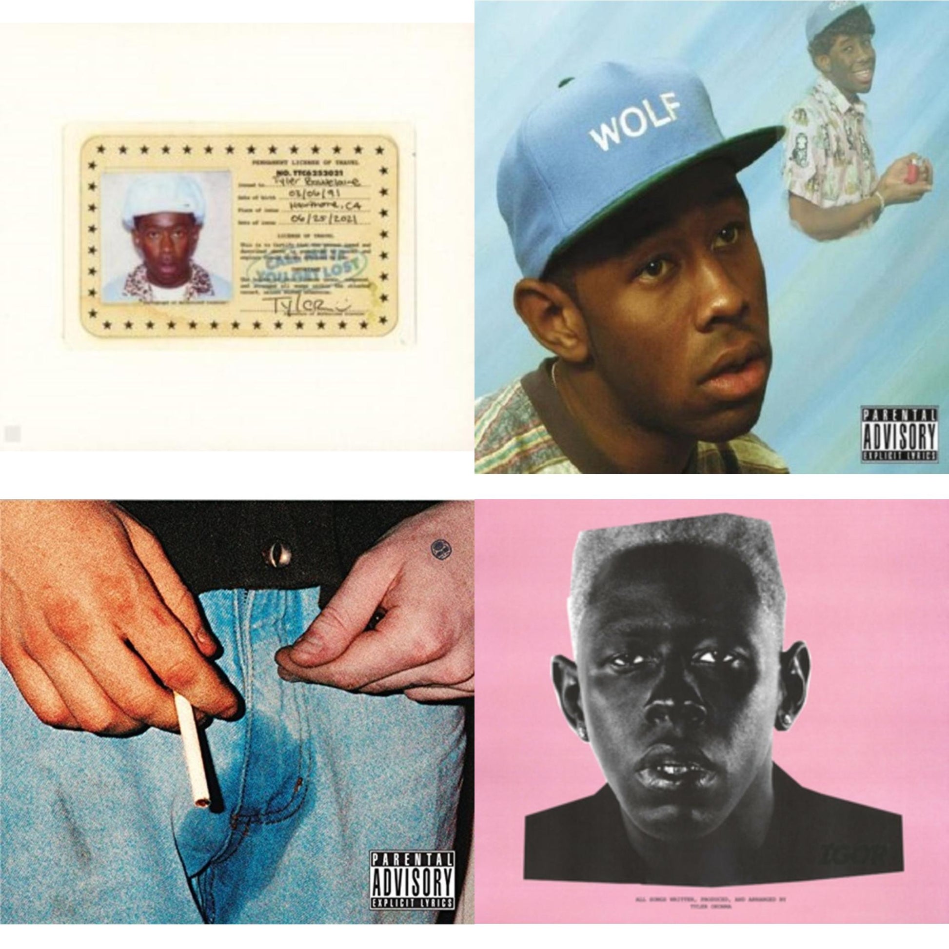 The Creator Tyler - Call Me If You Get Lost & Wolf & Cherry Bomb (Exp) & Igor (X) - CD Bundle