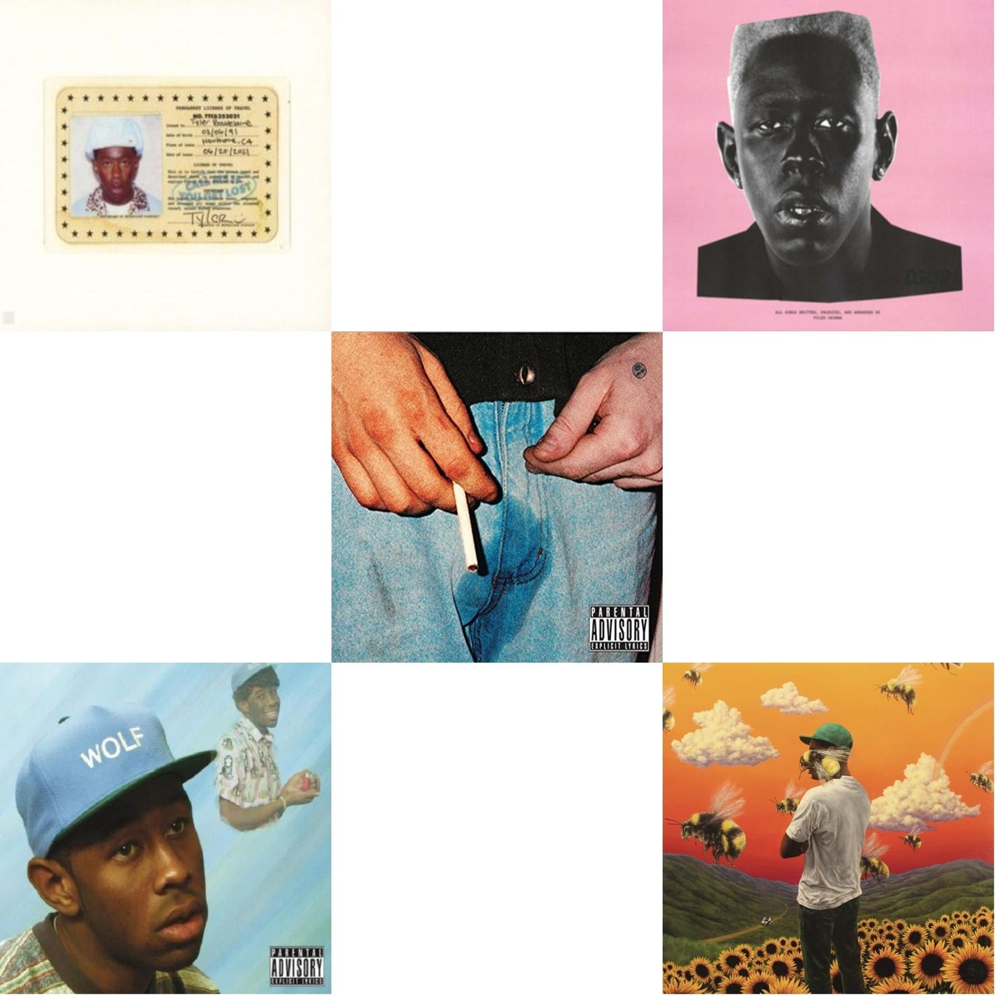 The Creator Tyler - Call Me If You Get Lost & Wolf & Cherry Bomb (Exp) & Igor (X) & Flower Boy - CD Bundle
