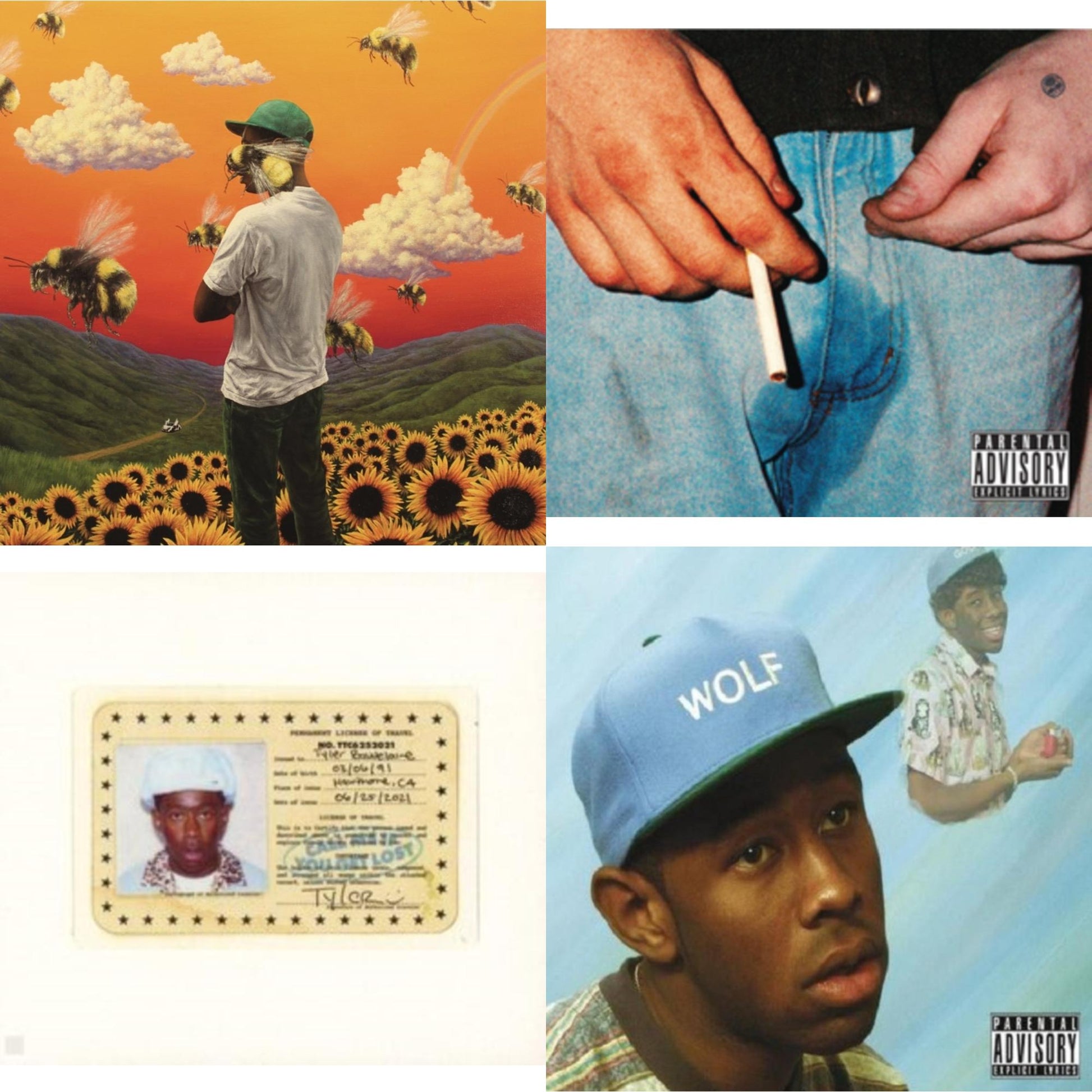 The Creator Tyler - Flower Boy & Cherry Bomb (Exp) & Call Me If You Get Lost & Wolf - CD Bundle