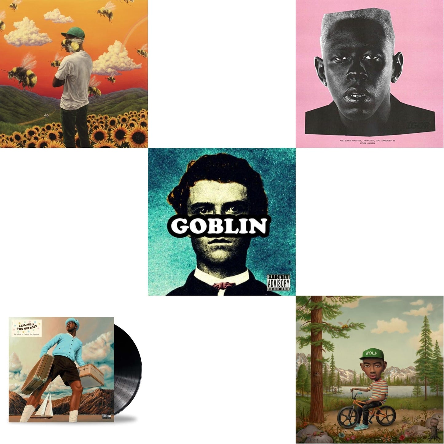 The Creator Tyler - Flower Boy (2LP/150G) & Call Me If You Get Lost (X) (2LP) & Goblin & Igor (X) (150G) & Wolf (X) (2LP/Hot Pink Vinyl)