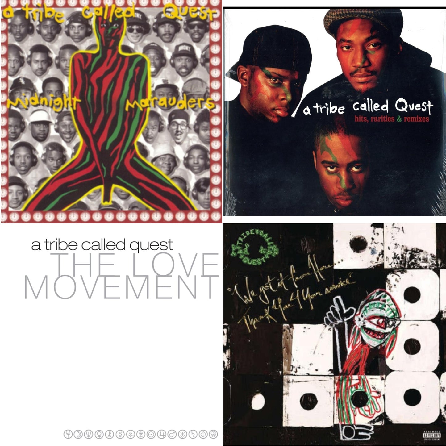 Tribe Called Quest - Midnight Marauders & Hits, Rarities & Remixes & Love Movement (X) (3LP) & We Got It From Here Thank You 4 Your Service (X) (2LP/150G)