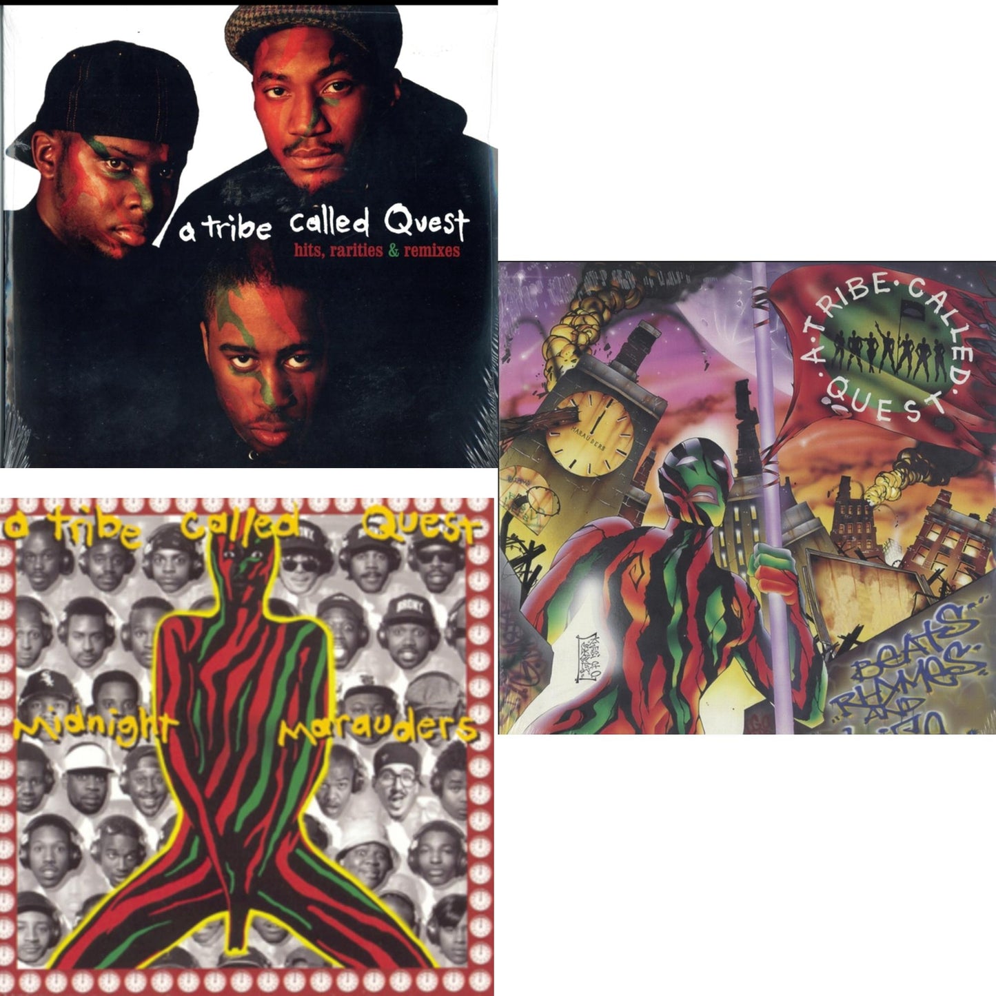 Tribe Called Quest - Midnight Marauders & Beats Rhymes & Life & Hits, Rarities & Remixes - LP Vinyl Bundle