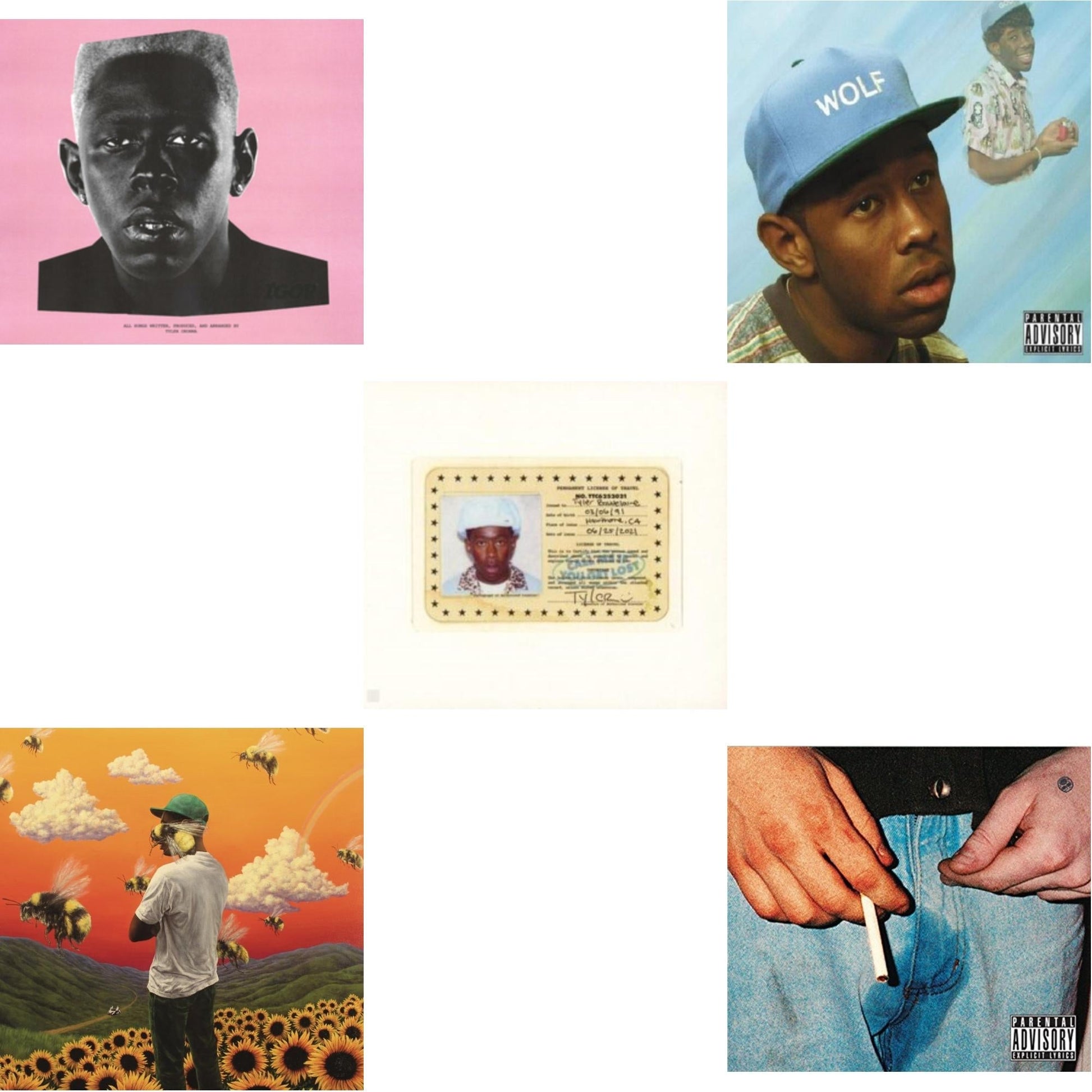 The Creator Tyler - Igor (X) & Flower Boy & Call Me If You Get Lost & Wolf & Cherry Bomb (Exp) - CD Bundle