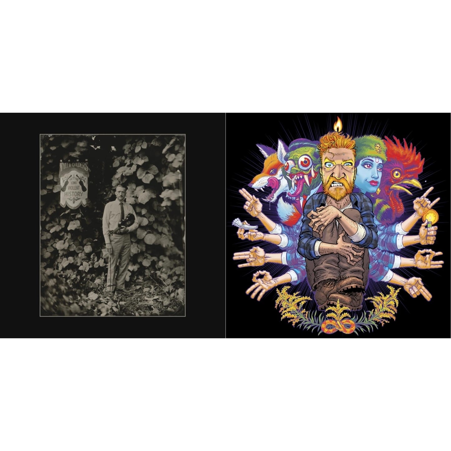 Tyler Childers - Long Violent History (140G/Insert) & Country Squire (150G/Dl Code) - LP Vinyl Bundle