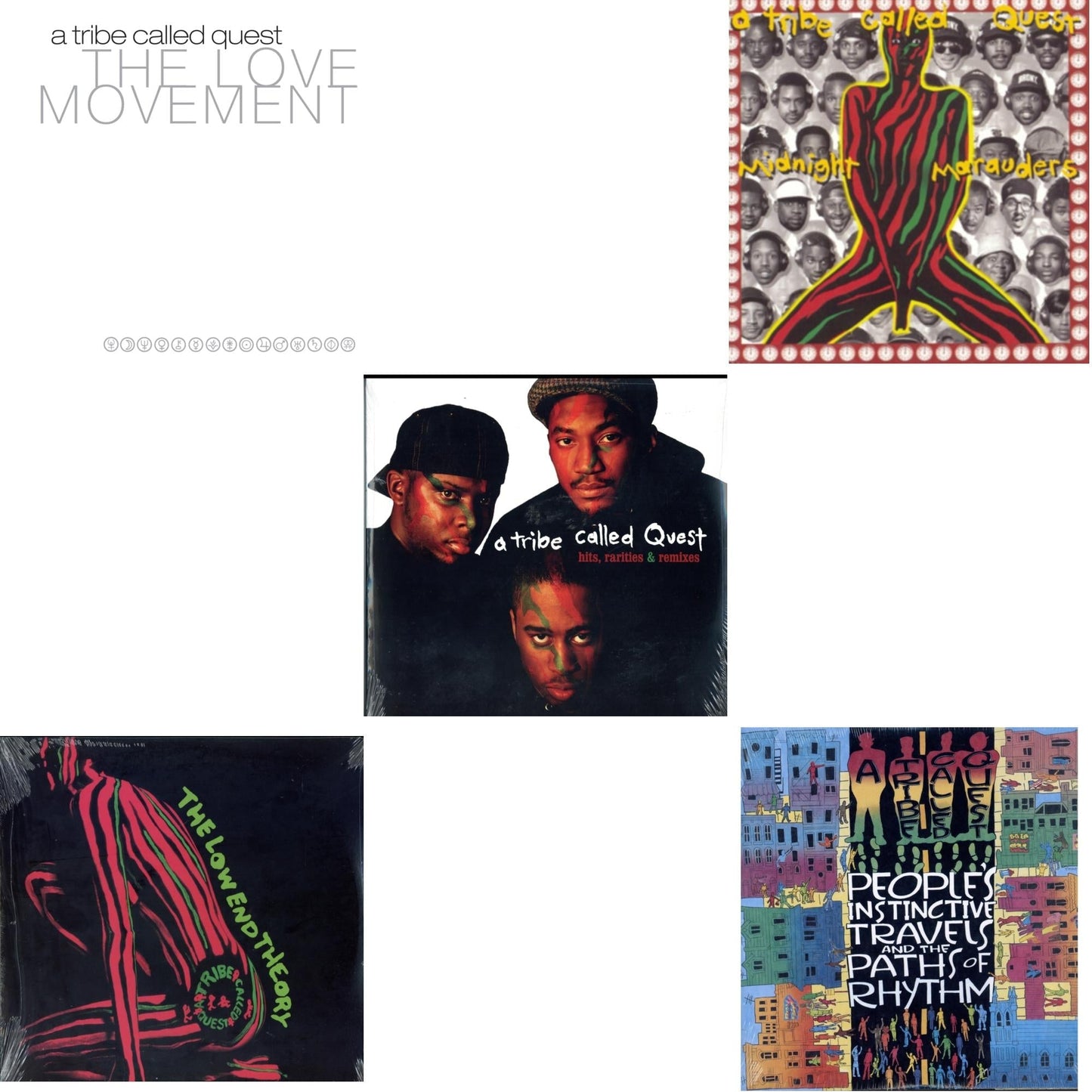 Tribe Called Quest - Peoples Instinctive Travels & Paths Of Rhythm & Low End Theory & Midnight Marauders & Hits, Rarities & Remixes & Love Movement (X) (3LP)