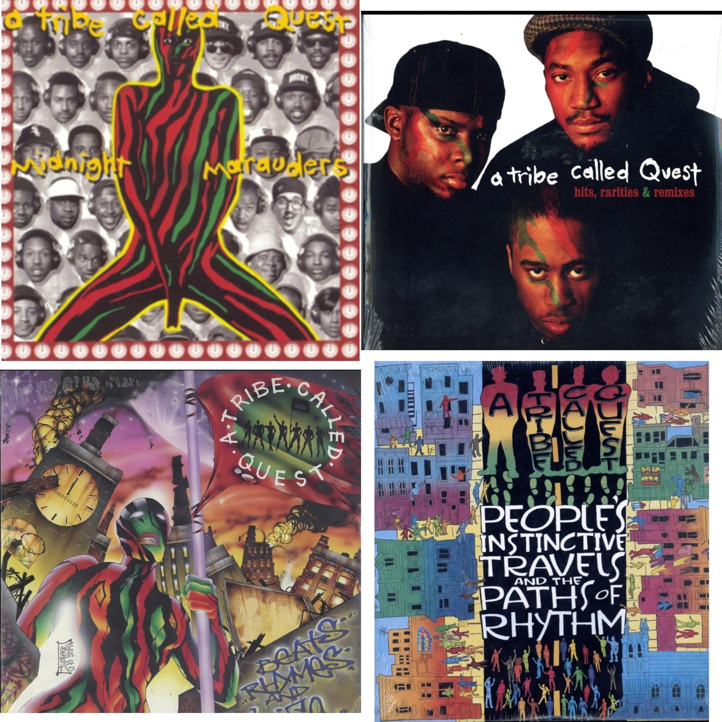 Tribe Called Quest - Peoples Instinctive Travels & Paths Of Rhythm & Midnight Marauders & Beats Rhymes & Life & Hits, Rarities & Remixes - LP Vinyl Bundle
