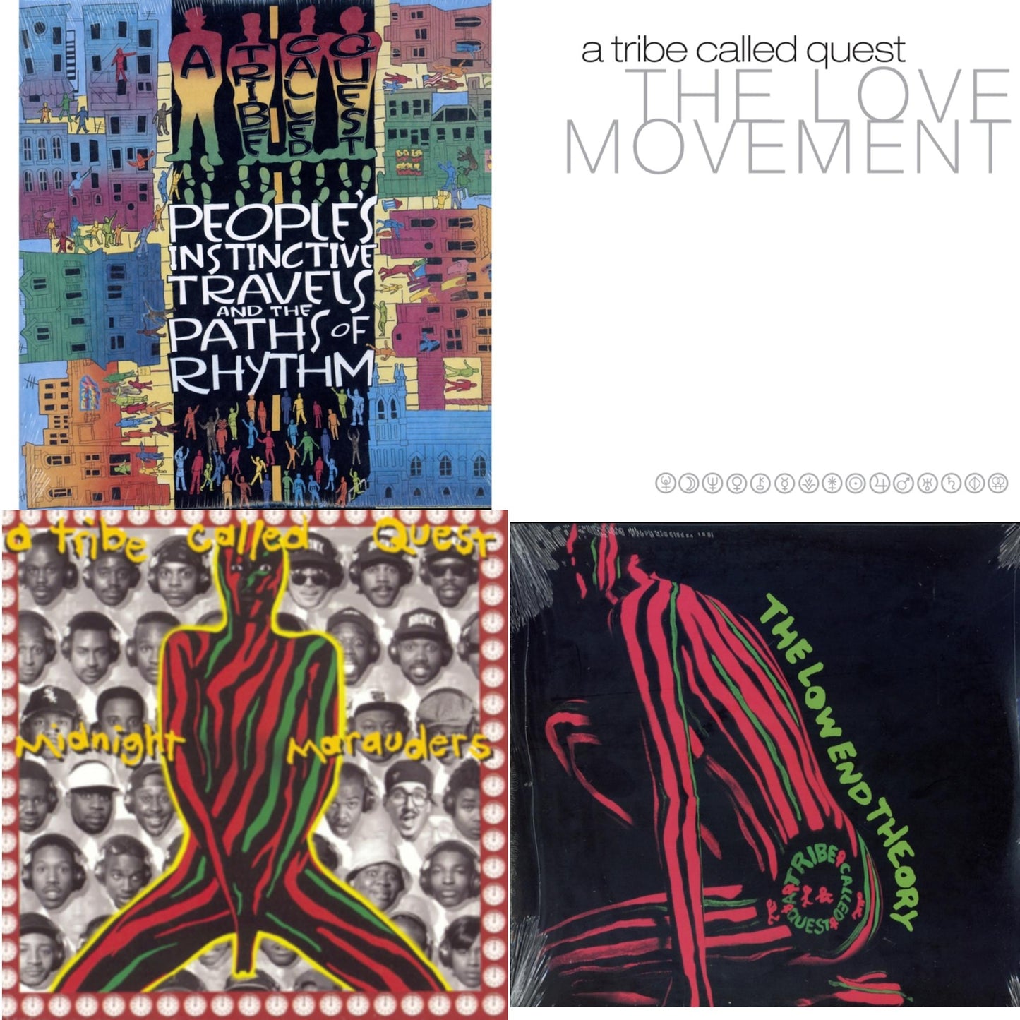 Tribe Called Quest - Peoples Instinctive Travels & Paths Of Rhythm & Love Movement (X) (3LP) & Midnight Marauders & Low End Theory