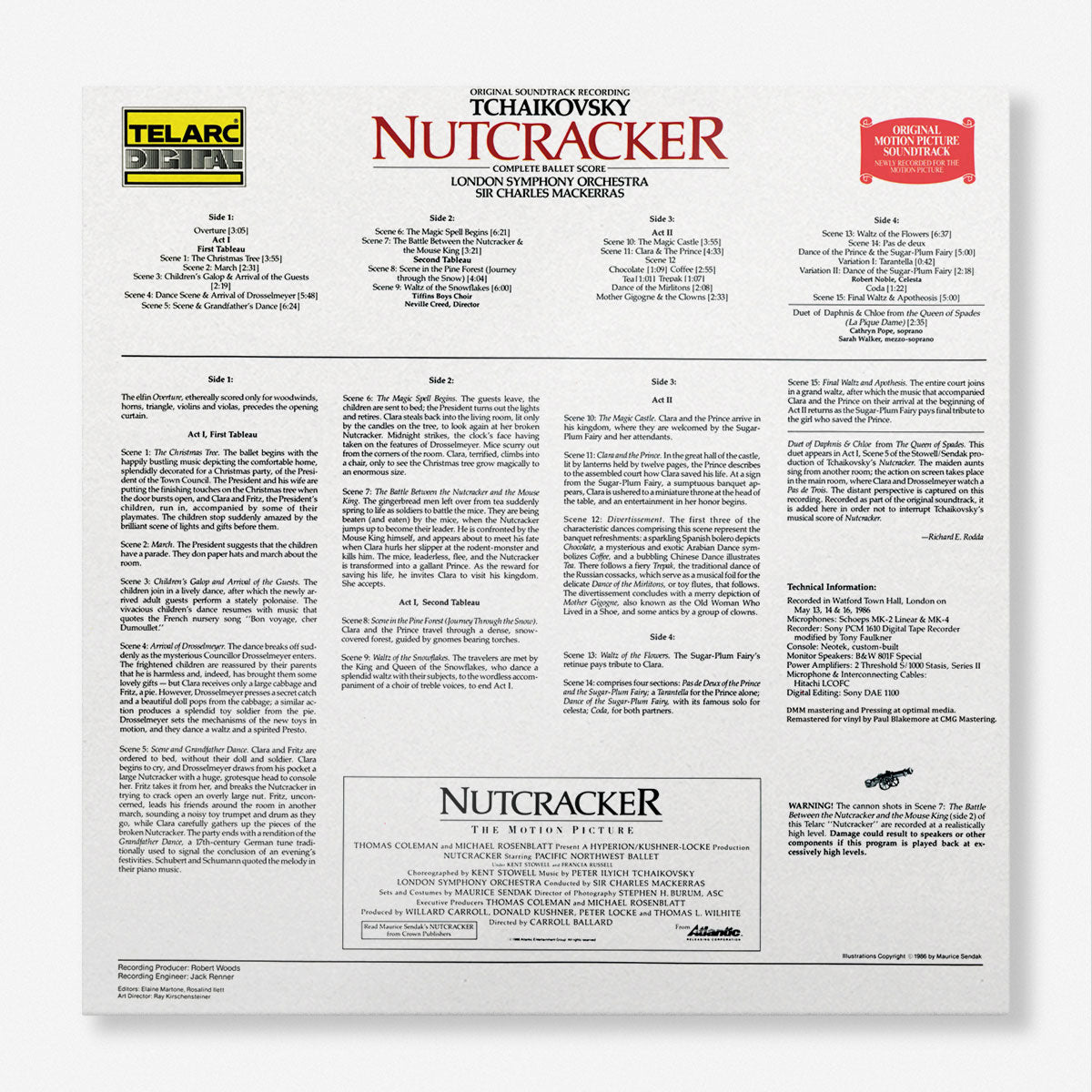 Tchaikovsky's The Nutcracker (Original Motion Picture Soundtrack) (180g 2-LP) Vinyl Record