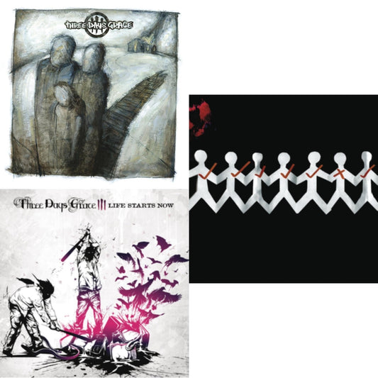 Three Days Grace - Three Days Grace (150G) & Life Starts Now (150G) & One-X (150G) - LP Vinyl Record Bundle