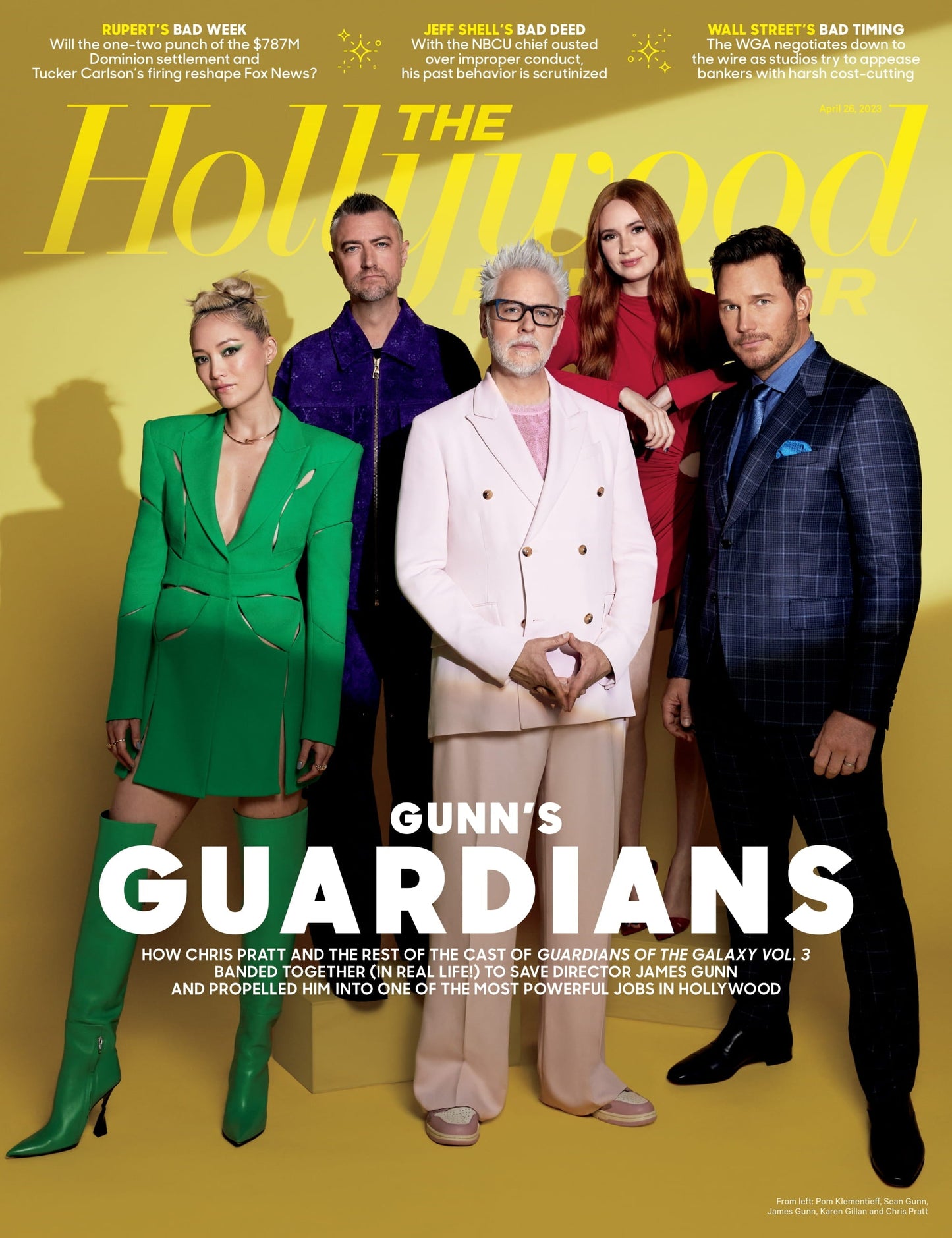 The Hollywood Reporter - 23.04.26 Edition: How Chris Pratt & The Guardians Of The Galaxy Vol. 3 Cast Helped James Gunn Reach The Most Powerful Job In Hollywood, Tucker Carlson's Firing & More!
