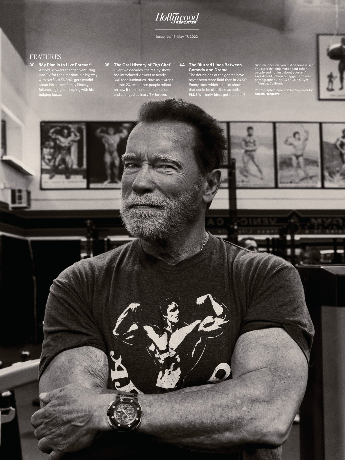 The Hollywood Reporter - 23.05.17 Edition: Arnold Schwarzenegger On Netflix's Fubar & Gets Candid About Aging, Career Misses & Family History, WGA Strike Uncensored Anger From Picket Lines & More!