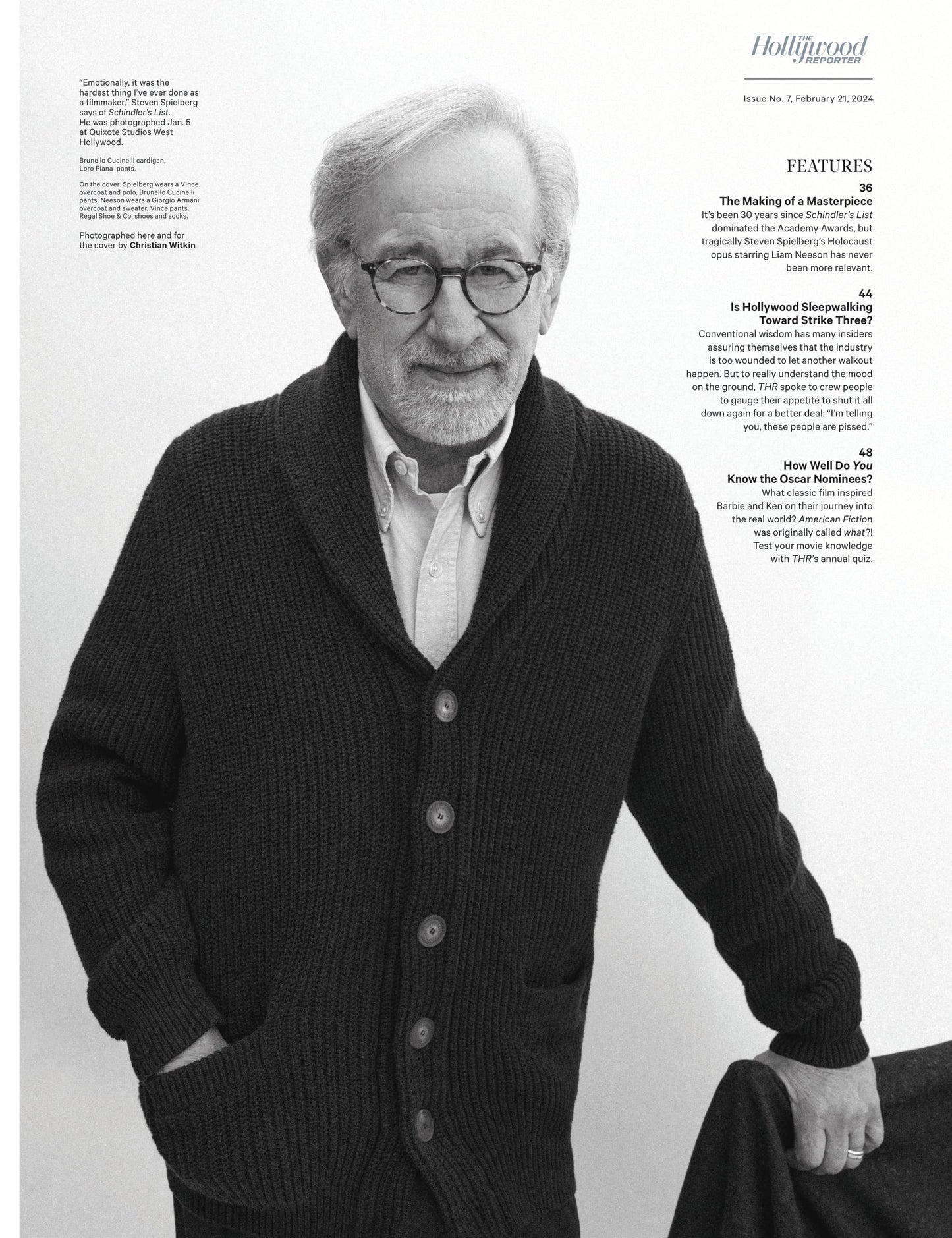 The Hollywood Reporter - 24.02.21 Edition: Steven Spielberg's 'Best Movie I've Ever Made' Schindler's List Starring Liam Neeson, Third Hollywood Strike Looming?, Kevin Feige Retooling Marvel & More!