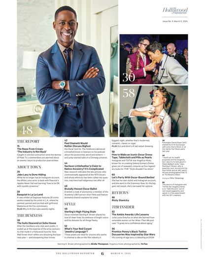 The Hollywood Reporter - 24.03.06 Edition: The Oscar Issue Supersized For 2024, Second Coming Of Megan Ellison, Why Jimmy Kimmel Misses Donald Trump, Kenny Scharf + 10 Artists Redesign Gold Man & More