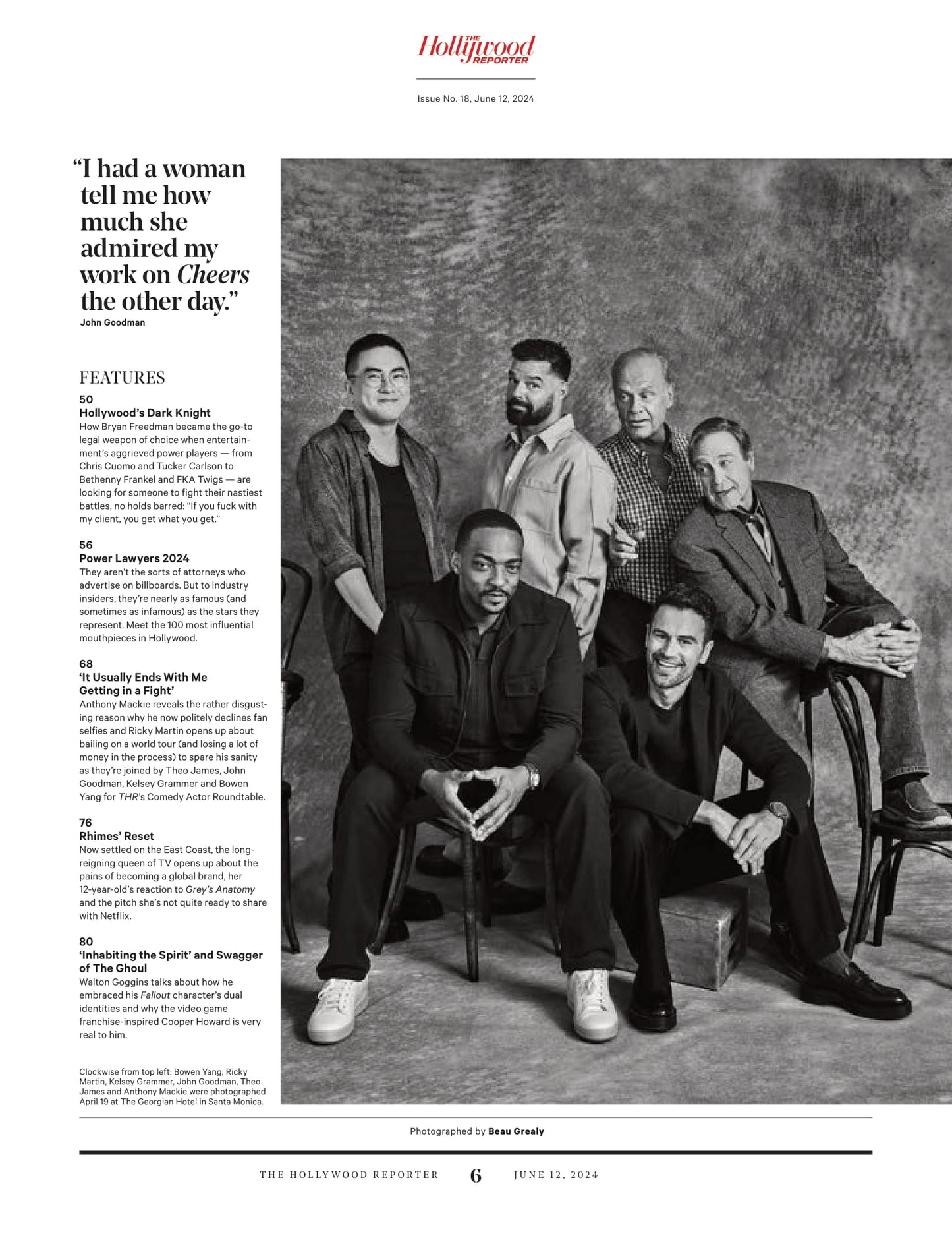 The Hollywood Reporter - 24.06.12 Edition: Power Lawyers 2024, Hollywood's Dark Knight Bryan Freedman, Why He Is The First Call For Tucker Carlson, Don Lemon, Bethenny Frankel, Megyn Kelly & More!