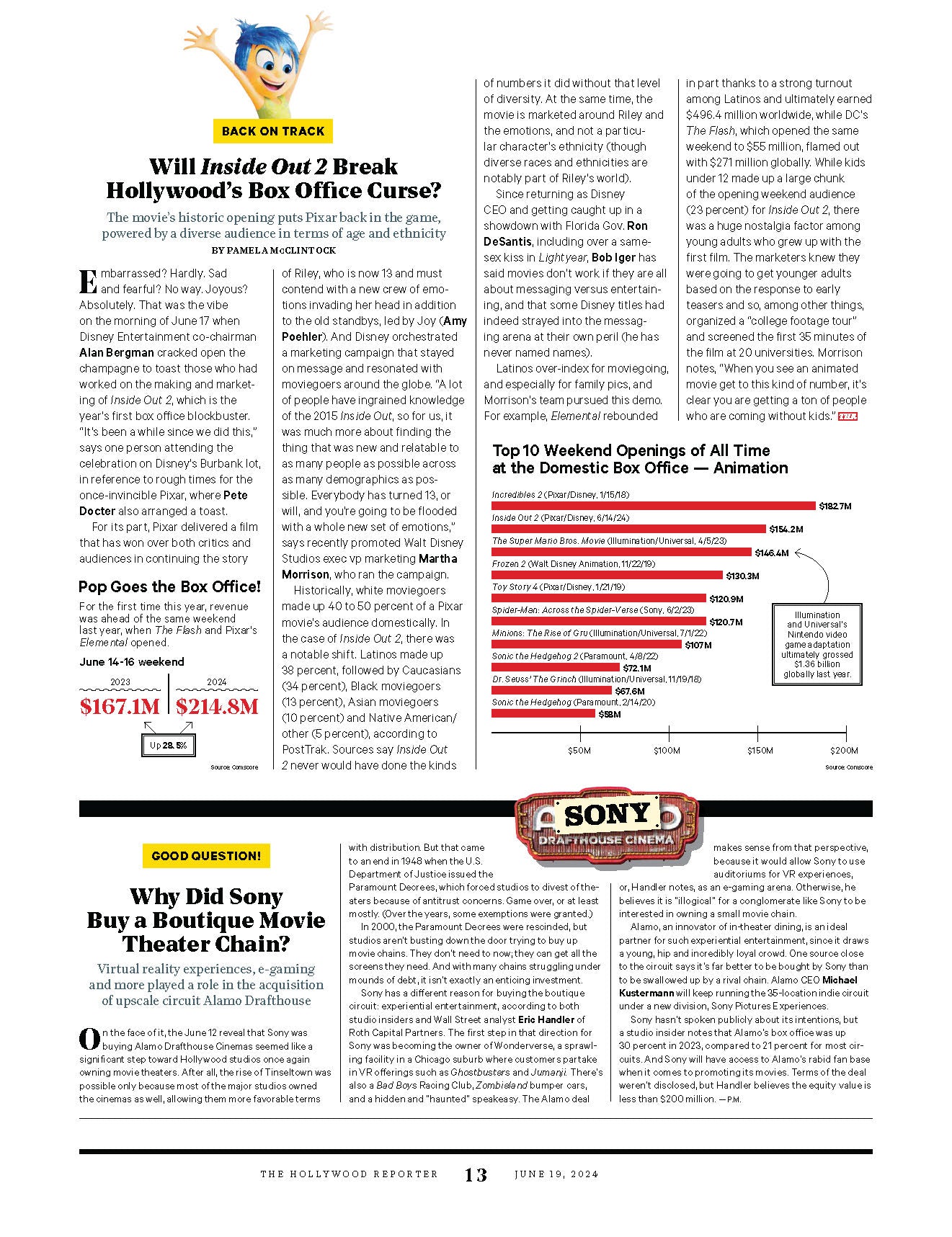 The Hollywood Reporter - 24.06.19 Edition: Jon Hamm Doesn't Want To Be Your Leading Man, How Inside Out 2 Saved The Summer Box Office, What's Next For Marvel, Lionel Boyce On The Bear Season 3 & More!