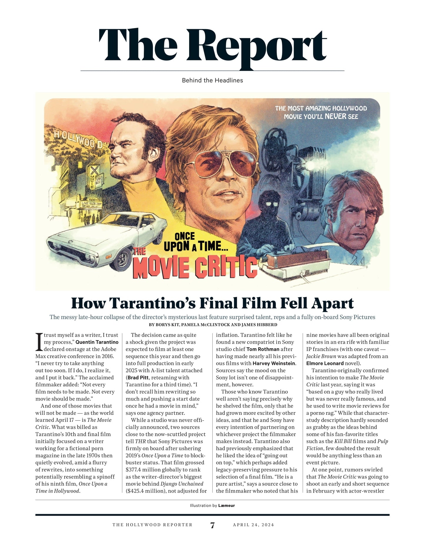 The Hollywood Reporter - 24.04.24 Edition: Nathan Fielder & Emma Stone Starred As Cringiest Couple In The Curse, The Unfinished O.J. Movie Owen Wilson Turned Down, Tarantino's Retirement Plan & More!