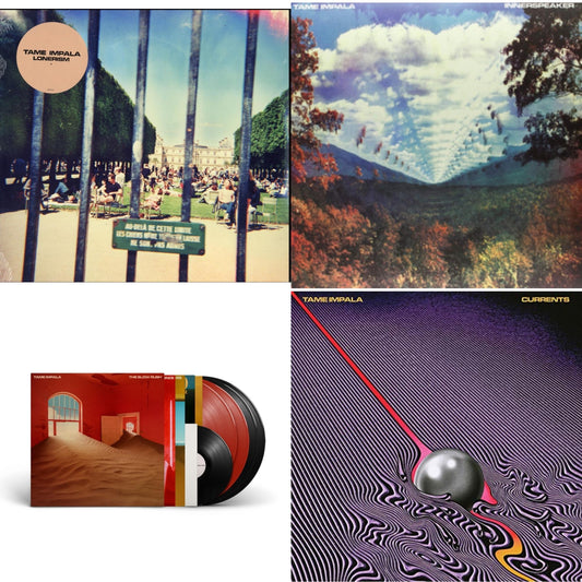 Tame Impala - Slow Rush (Deluxe/2-Transparent Red LP Vinyl/3-Black LP Vinyl) & Lonerism & Currents & Innerspeaker